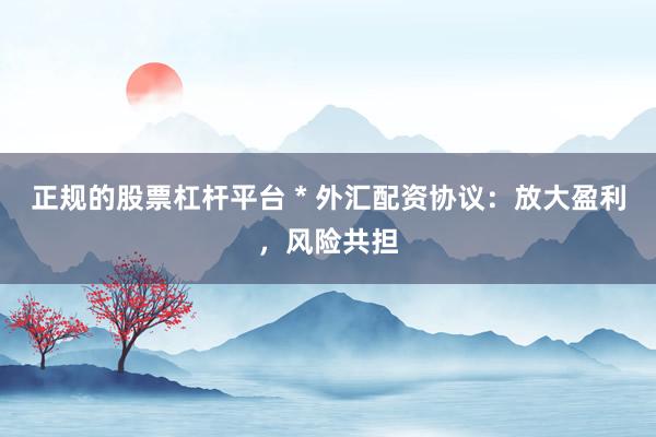 正规的股票杠杆平台 * 外汇配资协议：放大盈利，风险共担