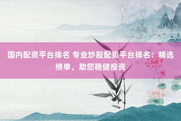 国内配资平台排名 专业炒股配资平台排名：精选榜单，助您稳健投资