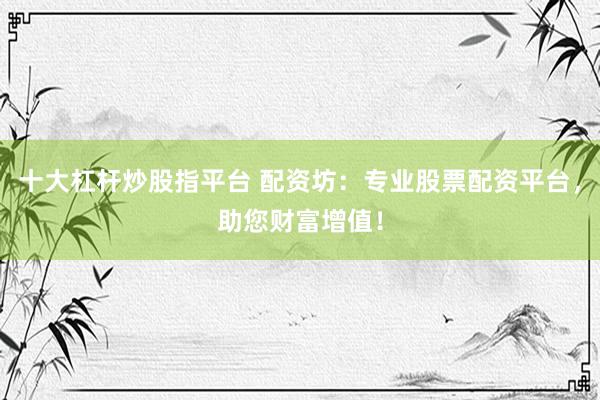 十大杠杆炒股指平台 配资坊：专业股票配资平台，助您财富增值！