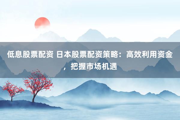低息股票配资 日本股票配资策略：高效利用资金，把握市场机遇