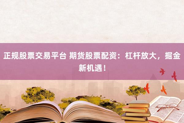 正规股票交易平台 期货股票配资:杠杆放大,掘金新机遇!
