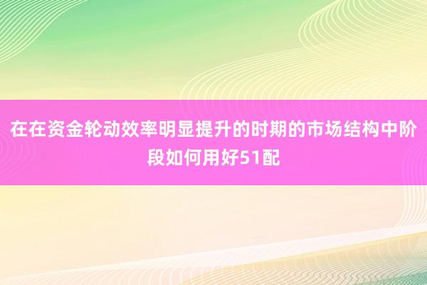 在在资金轮动效率明显提升的时期的市场结构中阶段如何用好51配