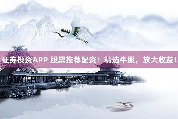 证券投资APP 股票推荐配资：精选牛股，放大收益！